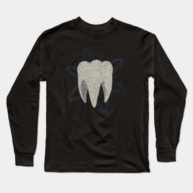 Atomic Tooth Long Sleeve T-Shirt by Roi Gold Productions Store